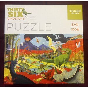 Thirty-Six Dinosaurs Puzzle, Crocodile Creek, 300 Pieces 20" x 27" Ages 8+